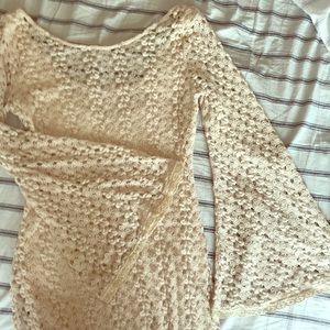 GORGEOUS lace/crochet Free People dress